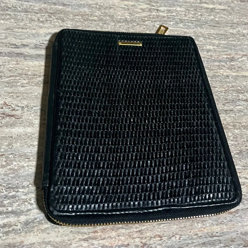 Rebecca Minkoff Black Textured zippered iPad case
